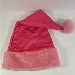 Victoria’s Secret Pink Santa Hat with Rhinestones and Fur Trim